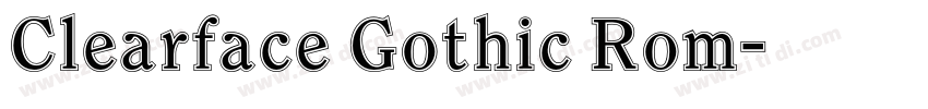 Clearface Gothic Rom字体转换